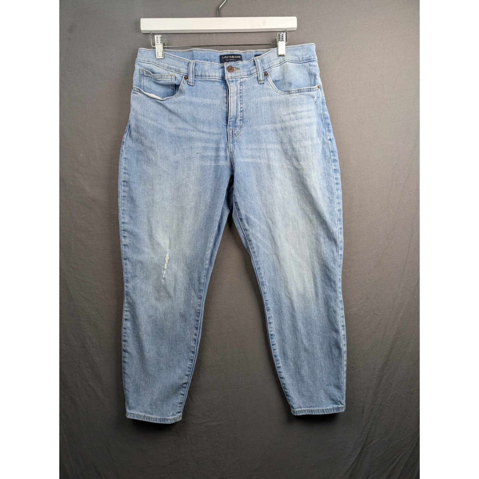 Lucky Brand Ava Mid Rise Crop Jeans Light Wash Blue Womens Size 1432
